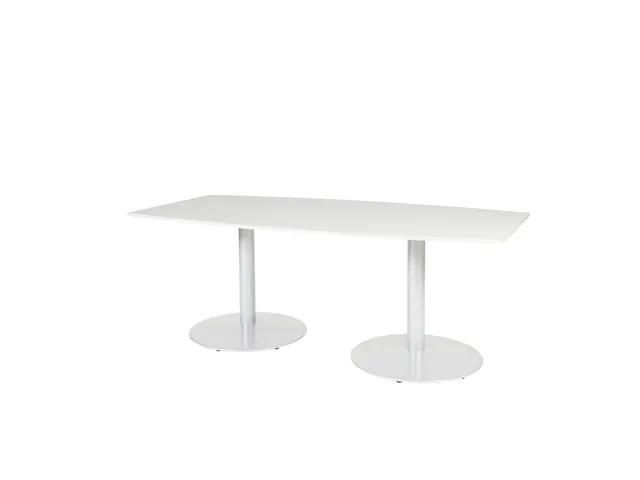 Linesto Vergadertafel Vaste Hoogte 200x100 Ton Wit 25mm Wit