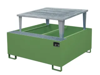 opvangbak,v. 1xIBC,opvangvol. 1000l,HxBxD 1083x1460x1460mm,m. aftapbok - 2