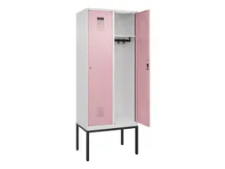 locker,HxBxD 2120x800x500mm,2vak,vak B 400mm,cil.-slot,voetonderstel