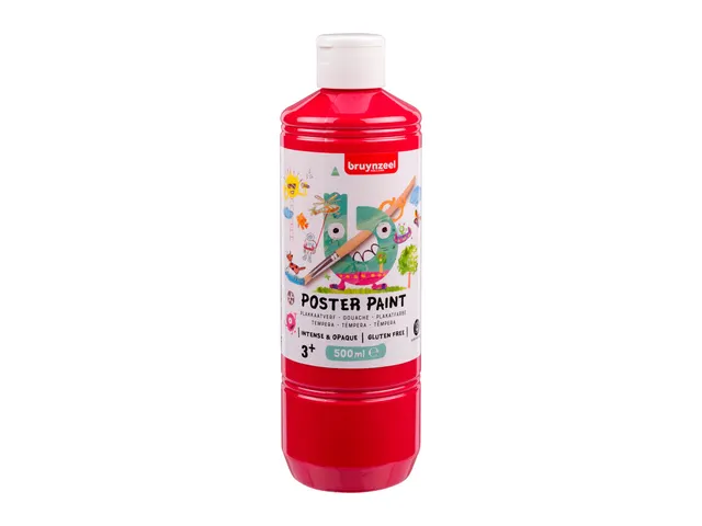 Plakkaatverf Bruynzeel fles à 500ml primair rood