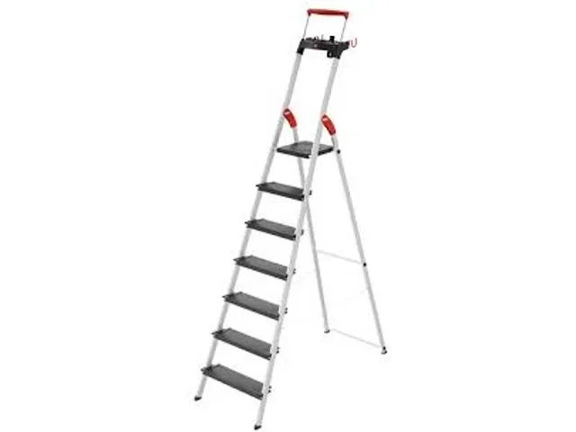 escabeau,7marches XXL,marches/plateforme noir,Hauteur 1,5m