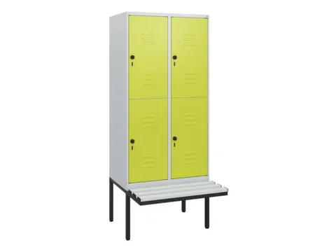 Dubbeldekse dekenkist,HxBxD 1950x800x815mm,2x2vak.,vak B 400mm