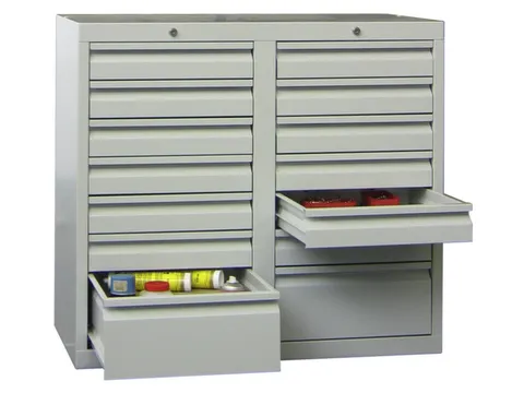 Ladenkast 900x1000x500mm 12+2 Laden Gewoon Uitschuifbaar Rolgeleiding