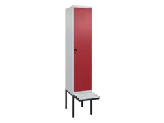 locker met bank,HxBxD 2120x400x815mm,1vak,vak B 400mm,draaigrendel