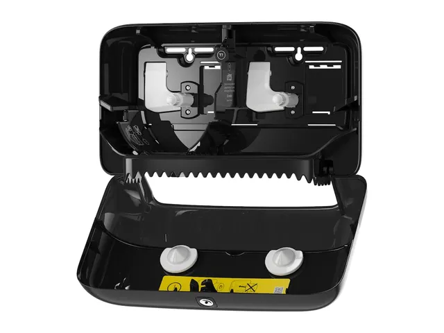 Tork T7 OptiServe Hulsloos Toiletpapier Dispenser Elevation Zwart