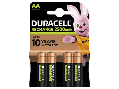 Batterij Oplaadbaar Duracell 4x AA 2500Mah Ultra