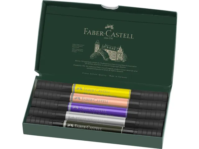Tekenstift Faber-Castell Pitt Artist duo marker Fashion etui 5stuks kl