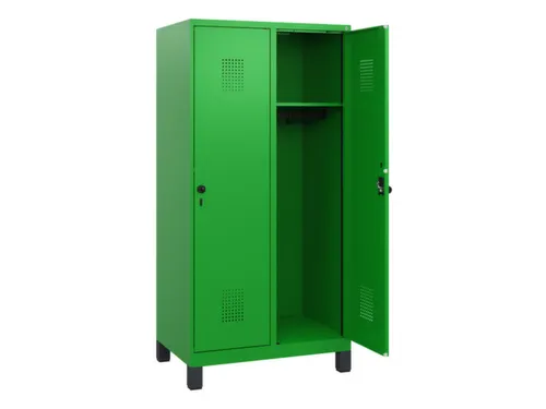schoollocker,HxBxD 1630x800x500mm,2vak,vak B 400mm,draaigrendel,voeten