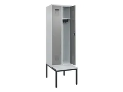 locker met bank,HxBxD 2120x600x815mm,2vak,vak B 300mm,cilinderslot