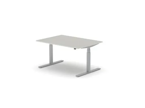 Elektrisch ihv bureau,HxBxD 650-1310x1400x1000mm,blad lichtgrijs