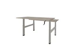 Dextro Slinger Duo zit/sta Bureau 160cm frame Alu blad Robson Eik