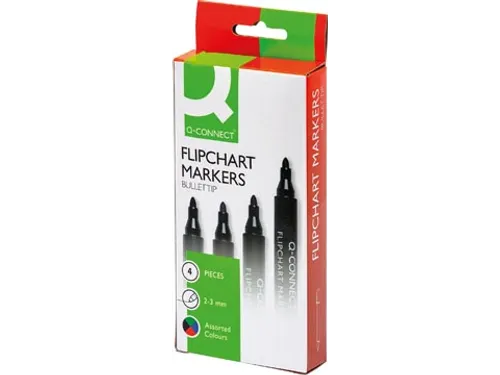 Flipchartmarker Ronde Punt 4 Stuks Assorti