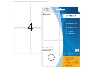 HERMA 10618 Verwijderbare universele etiketten 52x82mm Wit 96 stuks - 8