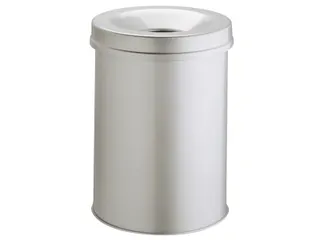 Vlamdovende Papierbak Safe Round 15 Liter Grijs - 1