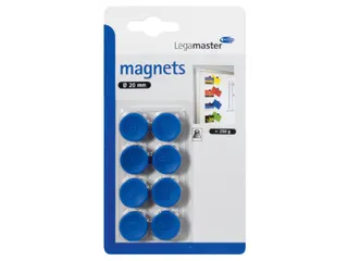 Magneet Legamaster 20mm 250gr blauw 8 stuks - 1