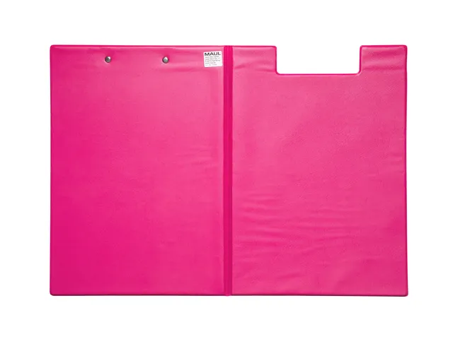 Klembordmap MAUL A4 staand met penlus PVC neon roze
