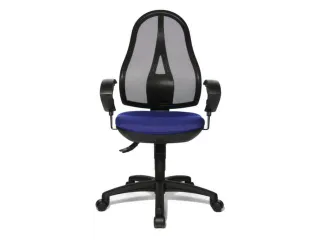 Bureaustoel Zitting Blauw Netrug Zwart Zitting H X B X D 430-510X 480X - 2