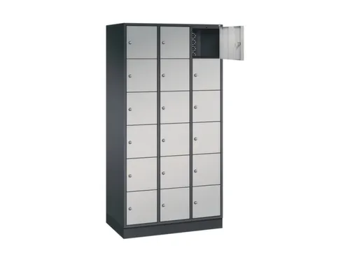 lockerkast,HxBxD 1950x920x500mm,3x6vakken,cil.-slot,sokkel
