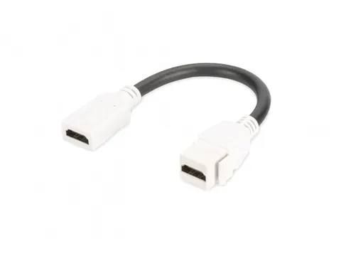 Hdmi 2.0 Keystone Module voor DN-93832 Female/Female 12cm kabel wit