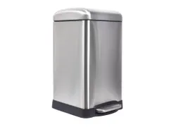 Pedaalemmer 20 Liter Vierkant Metaal Geborsteld