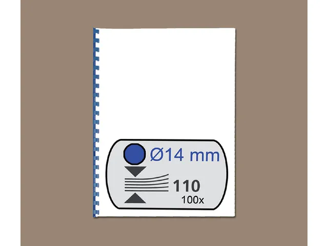 Bindrug GBC 14mm 21-rings A4 blauw 100stuks