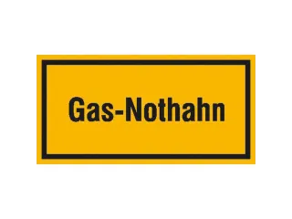 aanwijzingsbord,Gas-noodkraan,aluminium gemerkt,gemoffeld - 1