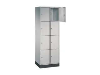 lockerkast,HxBxD 1950x620x500mm,2x4vakken,cil.-slot,sokkel - 1