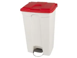 pedaalemmer,1x90l,HxBxD 820x500x412mm,romp PP wit,deksel PP rood