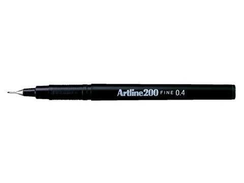 Fineliner Artline 200 rond fijn zwart
