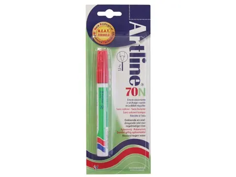 Permanent marker Artline 70 rood op blister