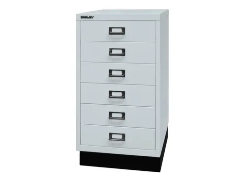 kantoor-ladekast HxBxD 670x349x432mm 6 laden romp lichtgrijs staal