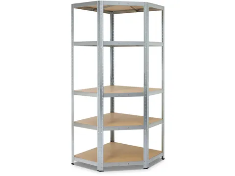 Rek Strong Hoek 176x75x40x50cm 5 Legborden Gegalvaniseerd