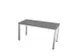 vergadertafel HxBxD 74x140x70cm rechthoekig MS-donkergrijs 4voeten Alu
