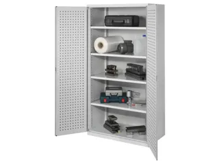 Materiaalkast Geperf Deuren 1950x1000x600mm 4legborden Ral7035 - 1