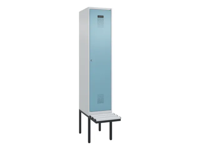 locker met bank,voor scheiding van kleding,HxBxD 2120x400x815mm,1vak
