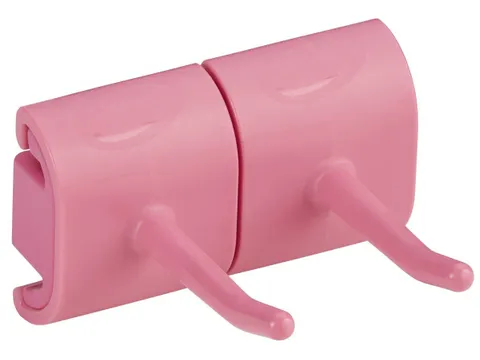 Vikan Hygiene Dubbele Haak voor Hi-Flex Wandhouder Roze