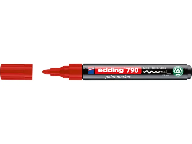 Marqueur peinture edding 790 à base d'alcool 2-3mm rouge
