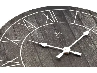Wandklok nXt Paul dia 40cm hout bruin Romeinse cijfers - 4