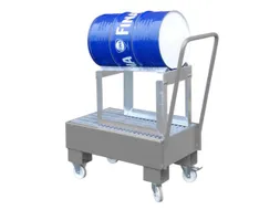 verrijdbare opvangbak,v. 1x60l vat,opvangvol. 61l,HxBxD 1075x500x940mm