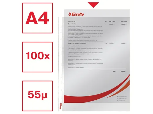 Showtas Esselte 56066 standaard A4 PP 0.06mm 11-gaats