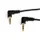 90cm 3,5mm Slim Haakse Stereo Audiokabel M/M zwart