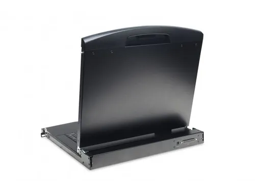 19 inch LCD KVM-console 8-poorts VGA Duits toetsenbord Zwart