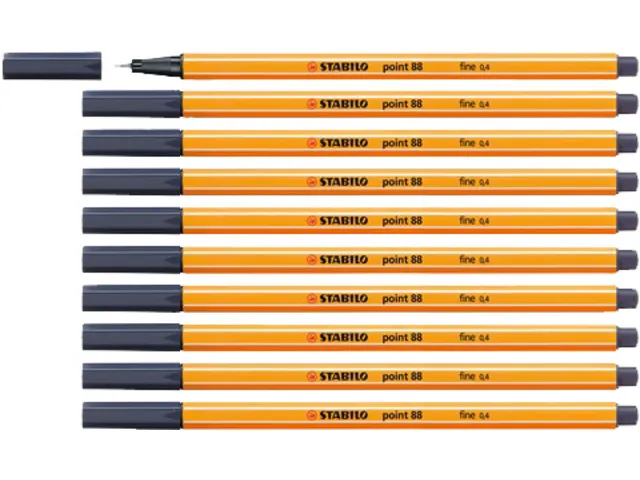 Fineliner STABILO point 88/98 fijn payne's grijs