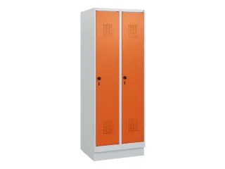 schoollocker,HxBxD 1630x600x500mm,2vak,vak B 300mm,draaigrendel,sokkel - 2