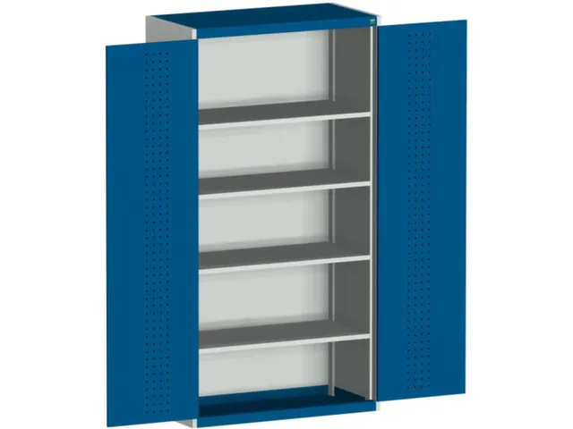 kast met geperforeerde platen,HxBxD 2000x1050x650mm,4xStalen bodem