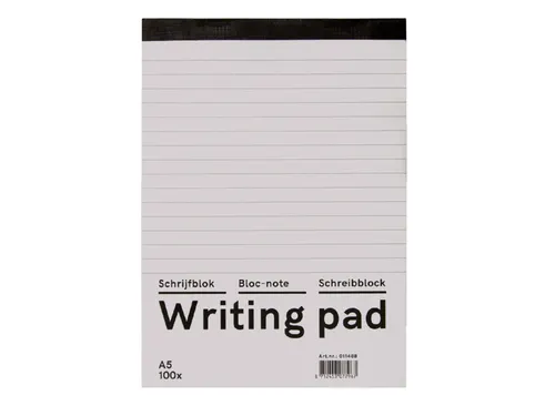 Schrijfblok Qbasic A5 lijn 160blz 60gr