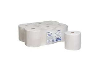 Scott 6665 Performance Handdoekrol Wit 1-Laags 6 rollen - 1