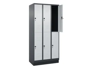 dubbeldekse locker,HxBxD 1950x900x500mm,3x2vak.,vak B 300mm - 2