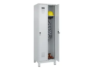 locker,HxBxD 1950x600x500mm,2vak,vak B 300mm,draaigrendel,voeten - 1