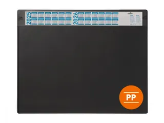 Durable Schrijfonderlegger 65x48cm kalender Zwart met PP afdekvel - 2